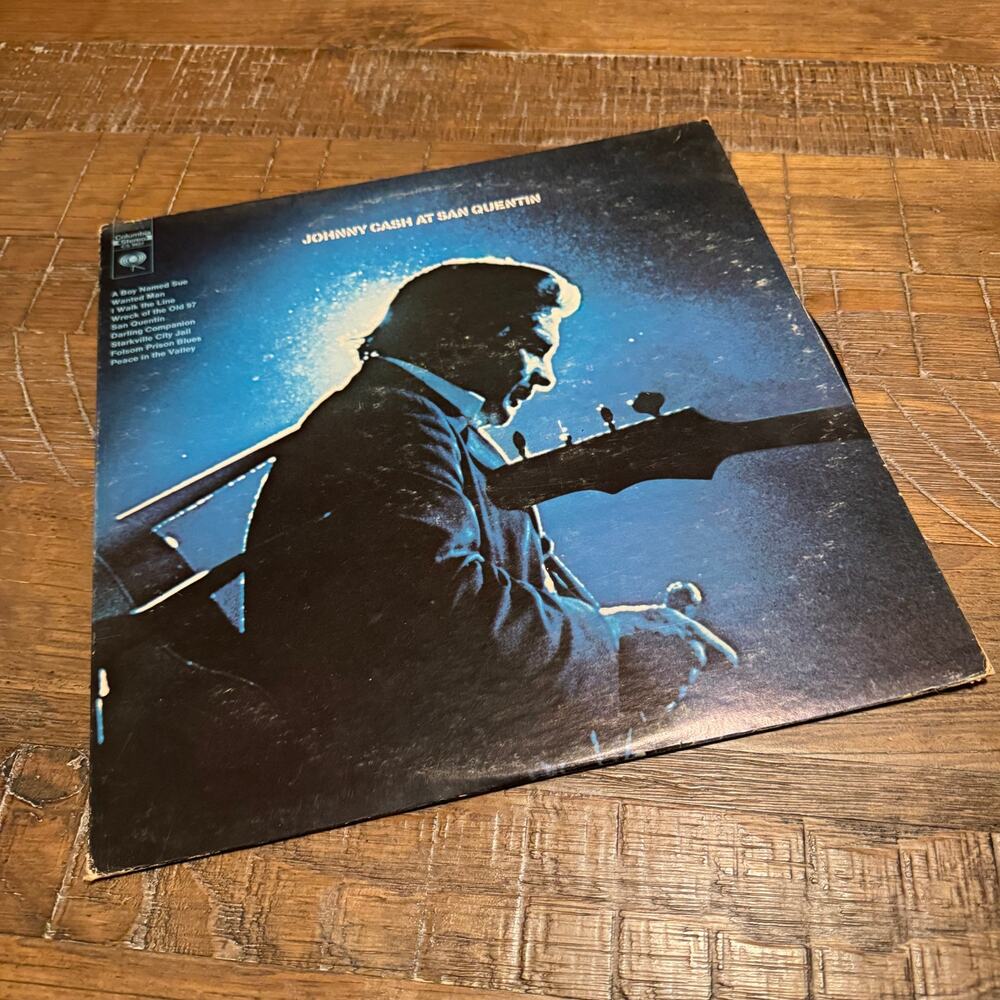 Johnny Cash at San Quentin Vinyl LP 1969 Columbia CS 9827 2-Eye 360 Sound Inner